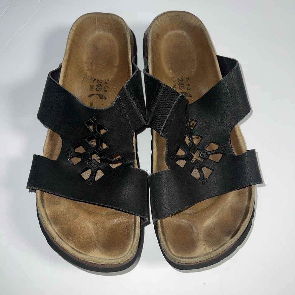 Birkenstock Black Cutout Slide Sandals